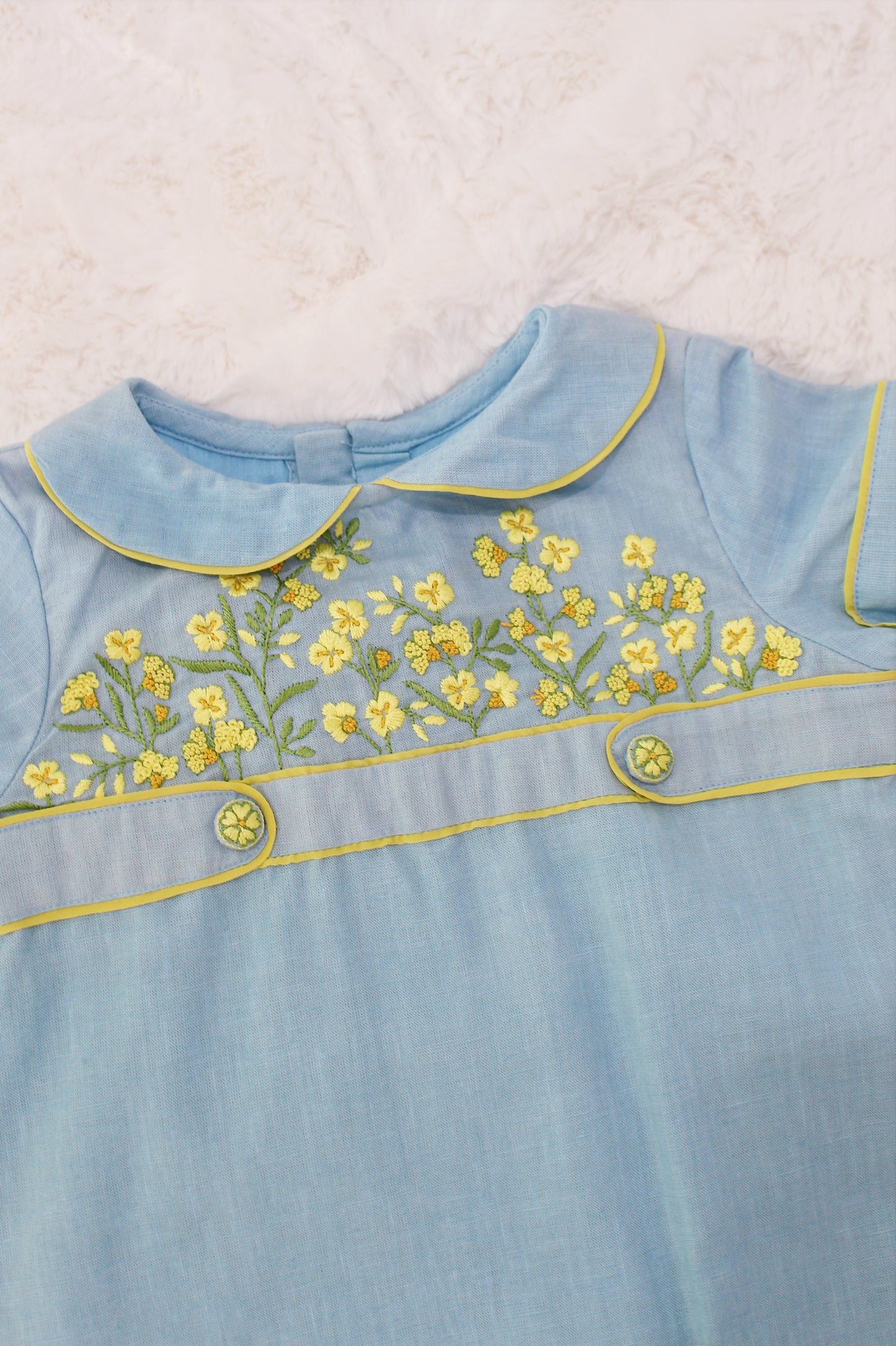 Basant Sky Blue Baby Boy Romper