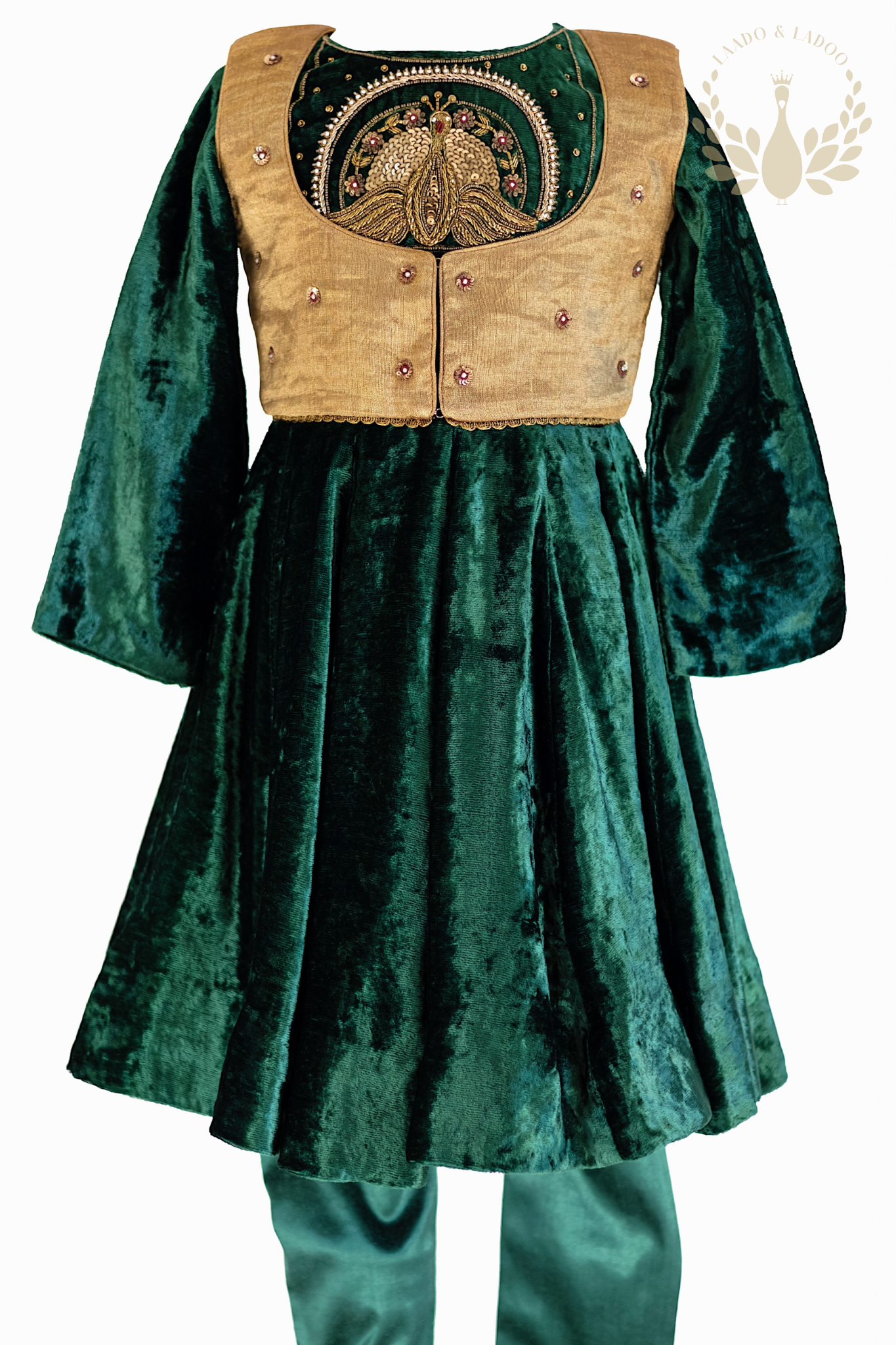 Jannat Green Anarkali Set