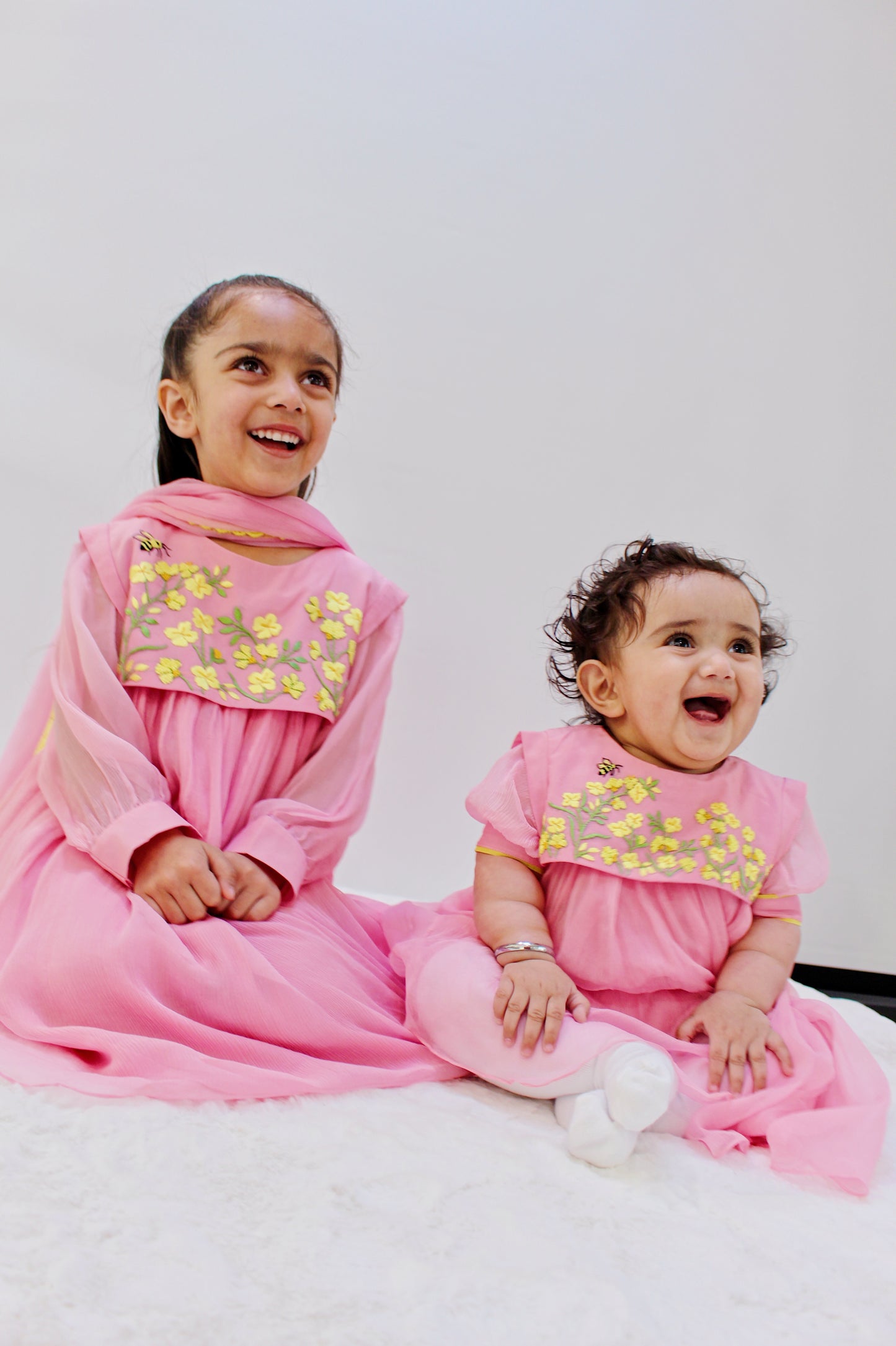 Saras Blossom Pink Frock Set