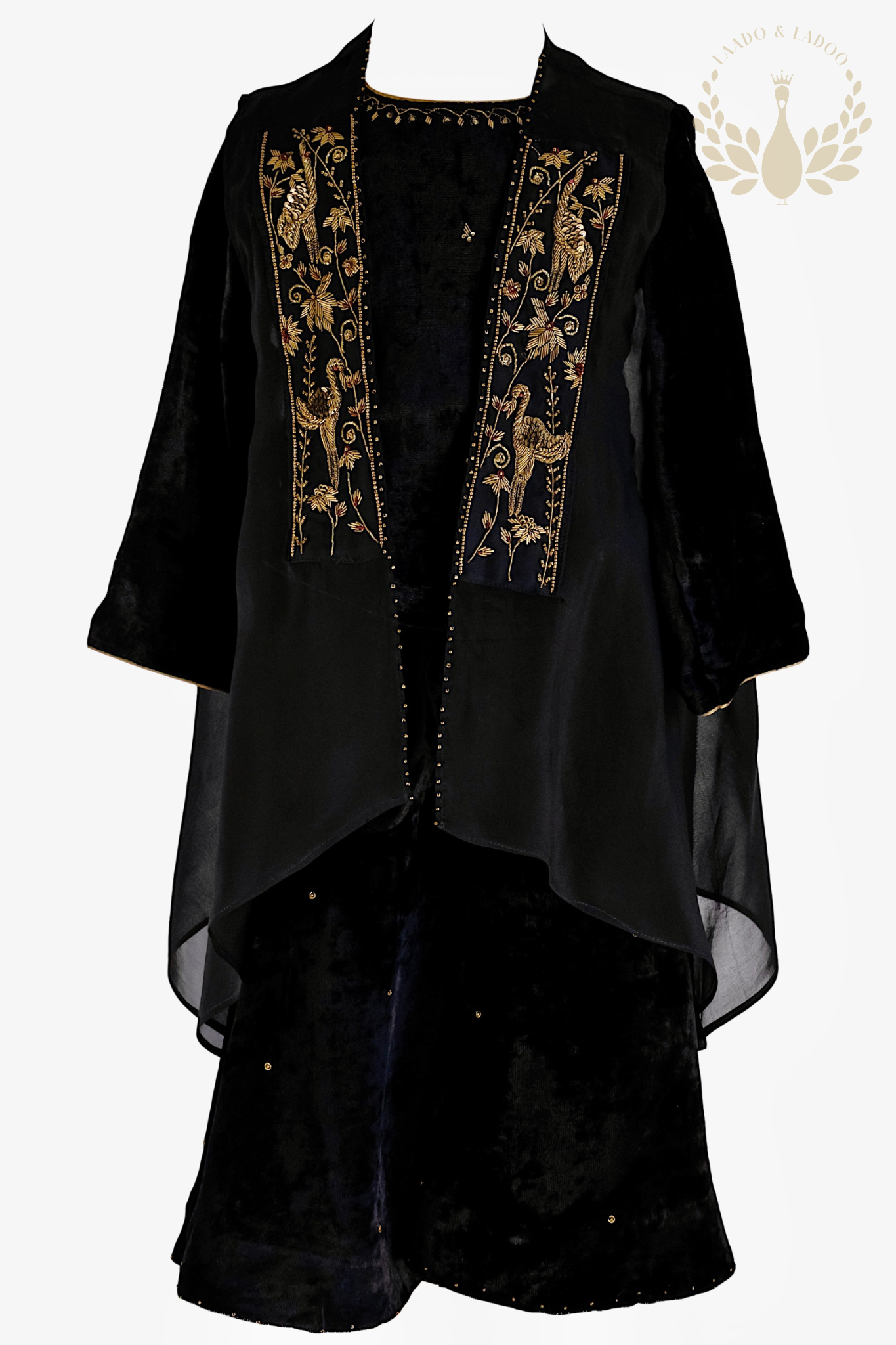 Sultana Black Sharara Set