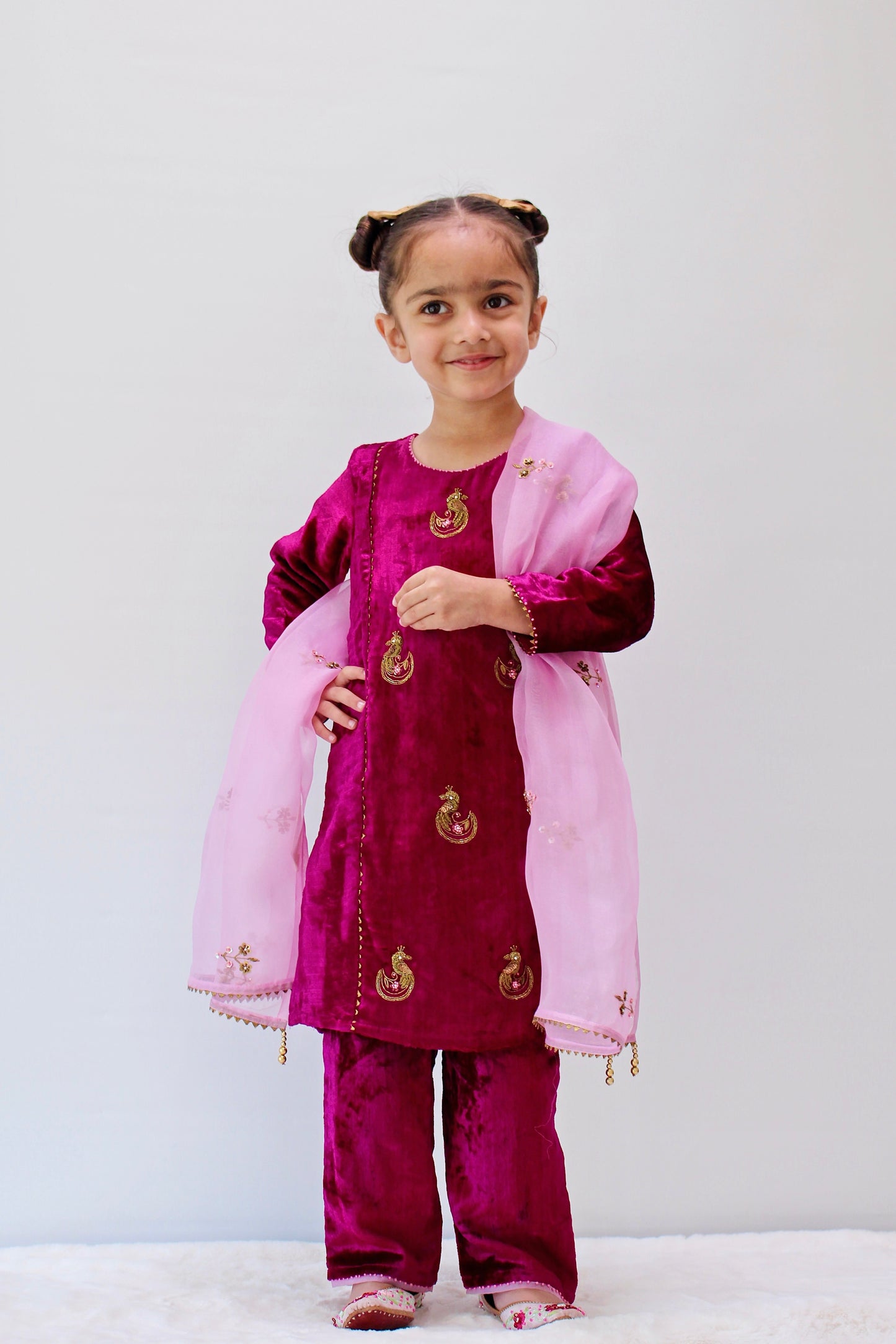 Chenaab Royal Magenta Kurta Set