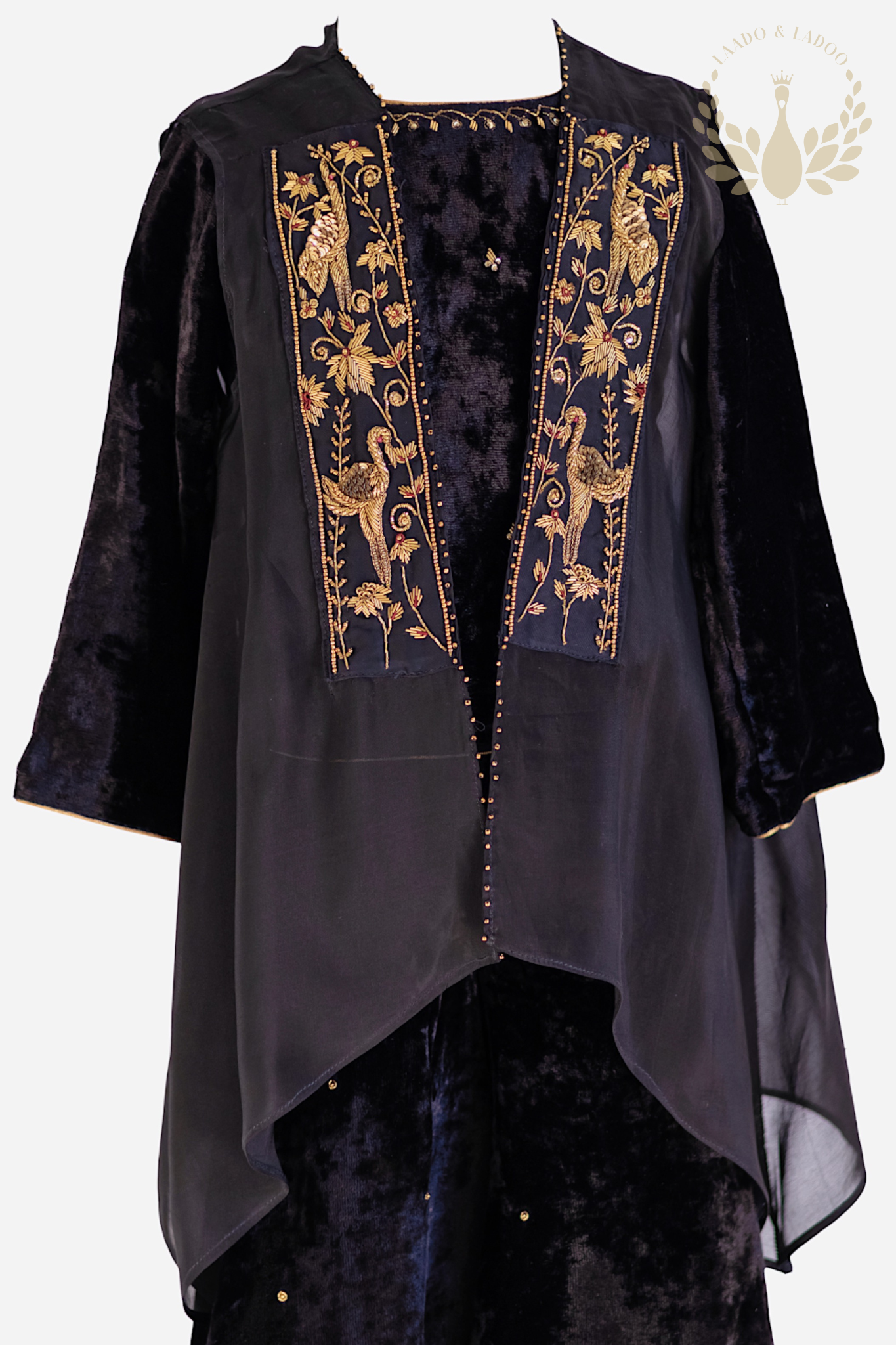 Sultana Black Sharara Set