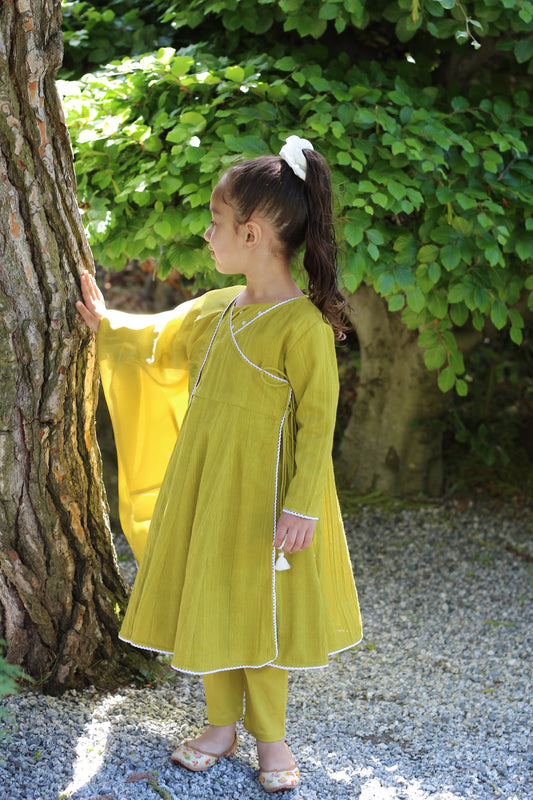 Pista Peda Girls' Angrakha Set