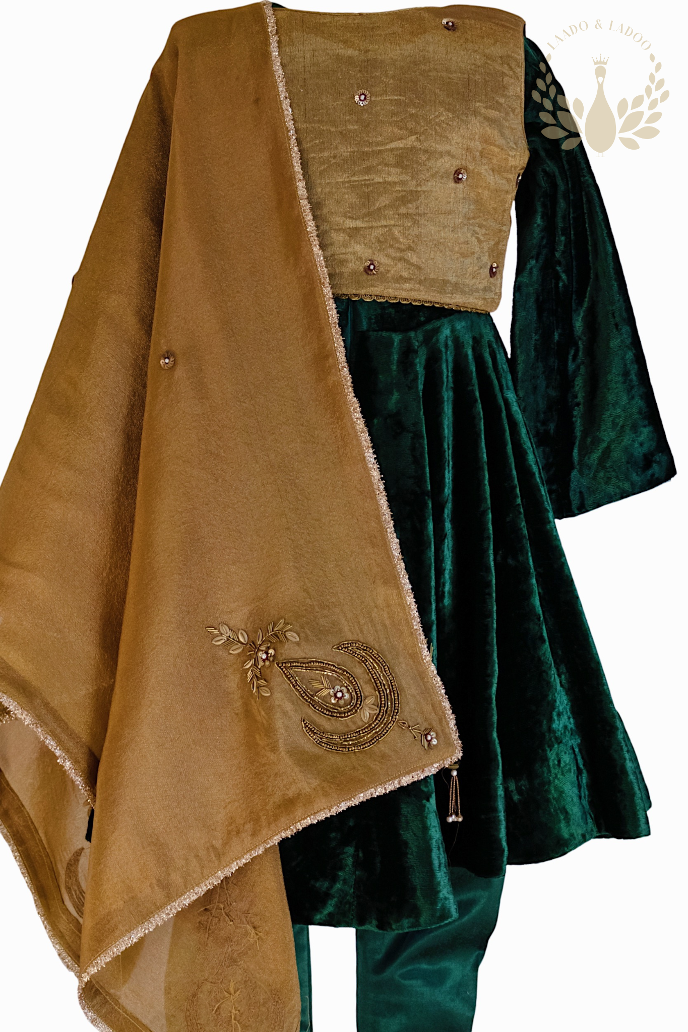 Jannat Green Anarkali Set