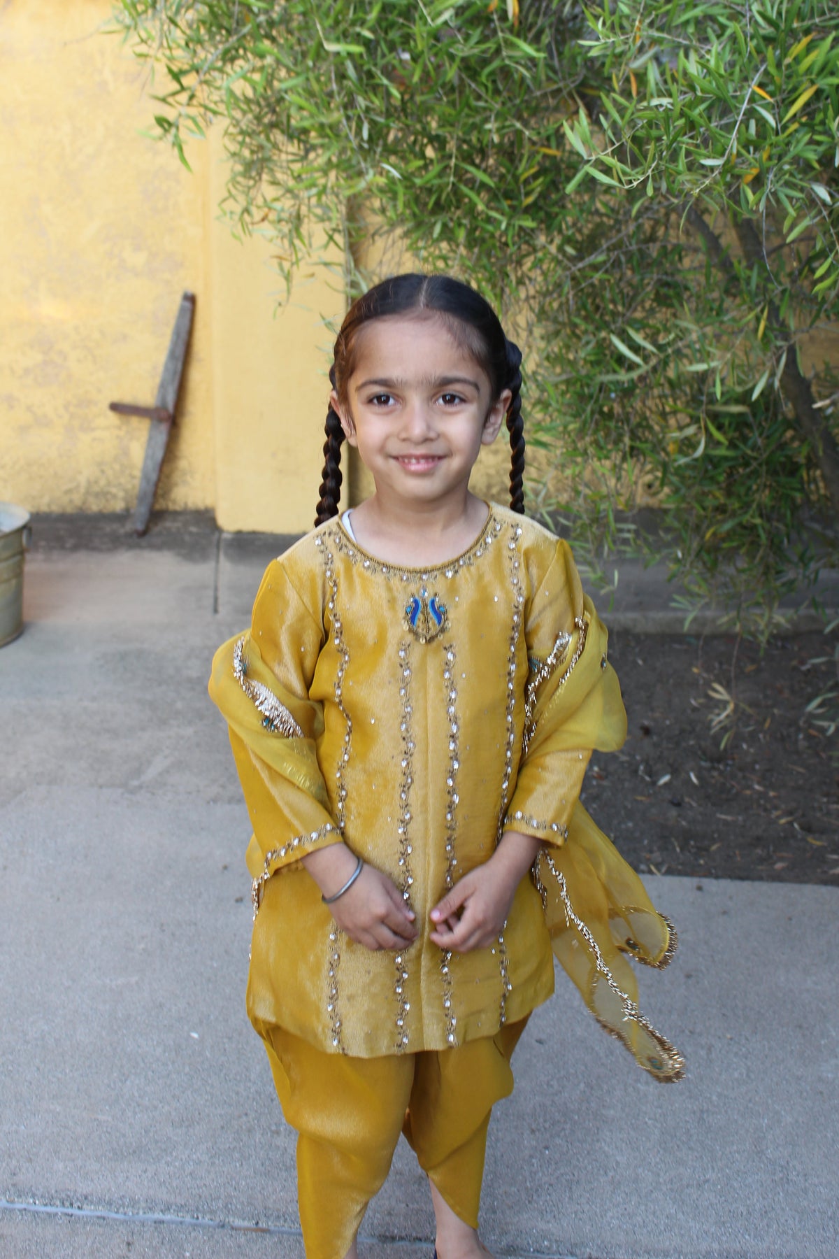 Mayuri Golden Ochre Kurta Set