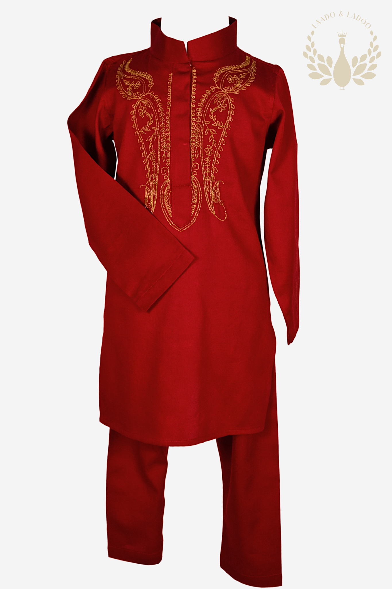 Shehzada Red Kurta Set