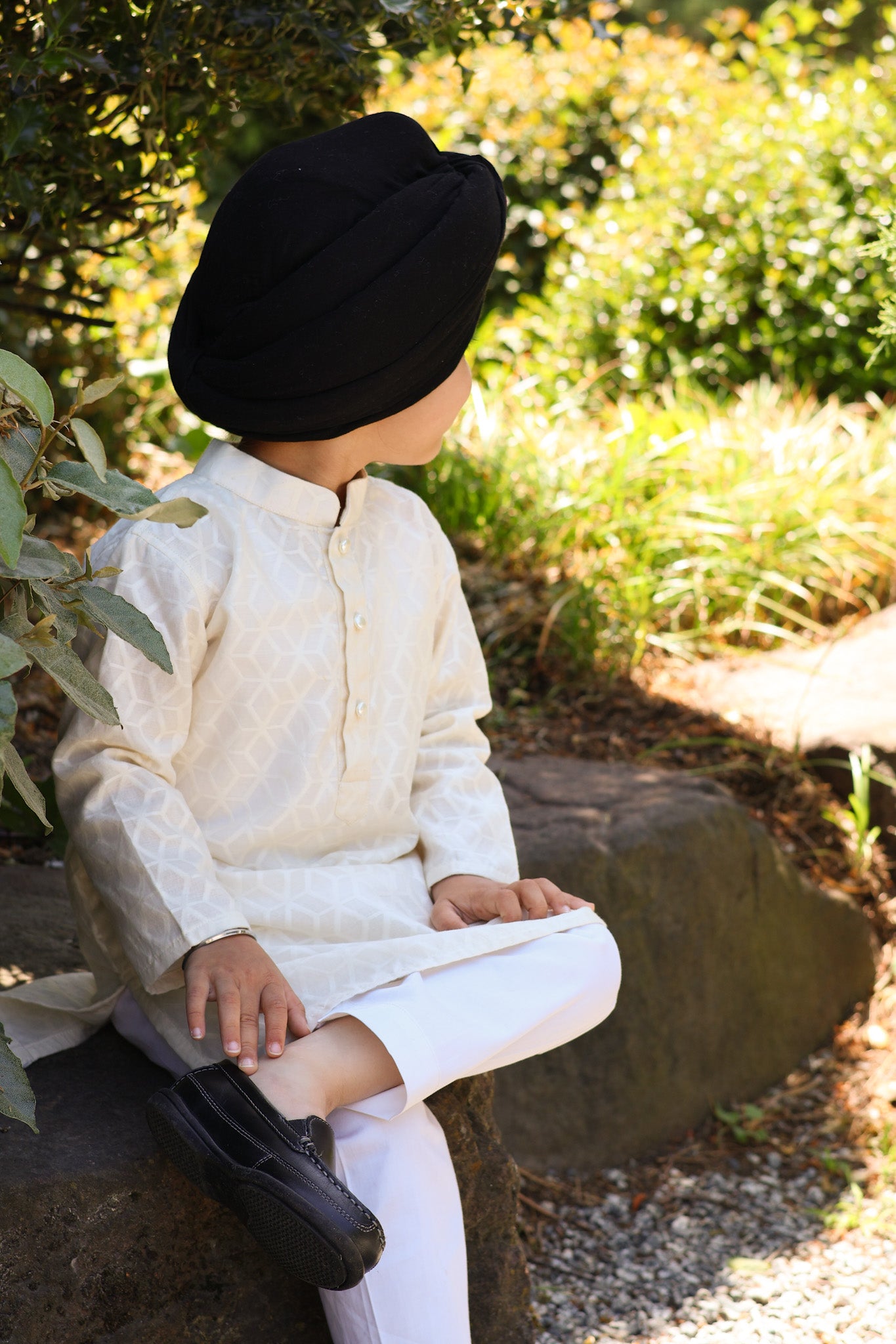 Kaju Katli Boys' Off White Kurta Set