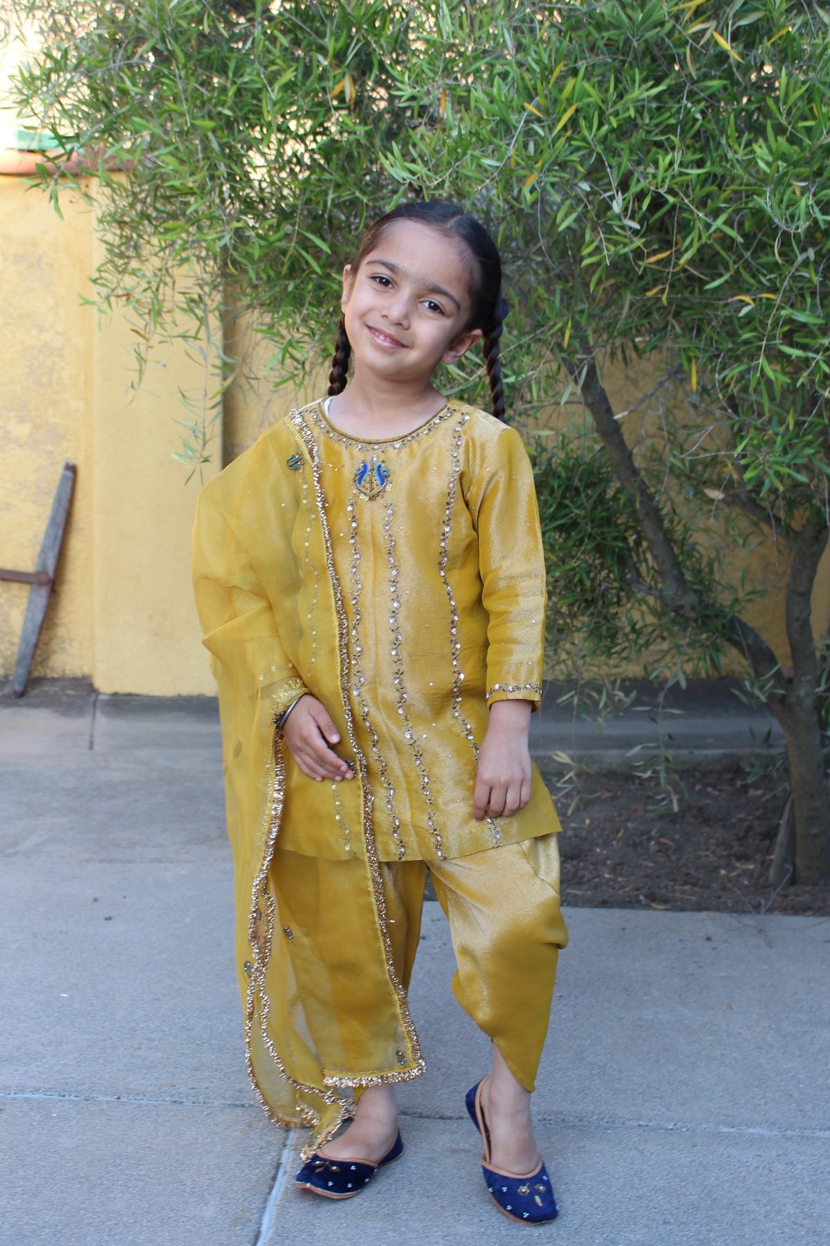 Mayuri Golden Ochre Kurta Set