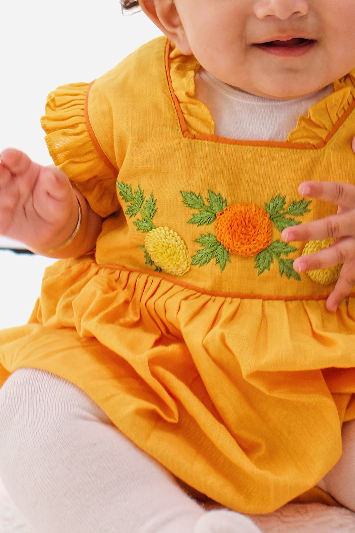 Muskaan Marigold Baby Girl Romper