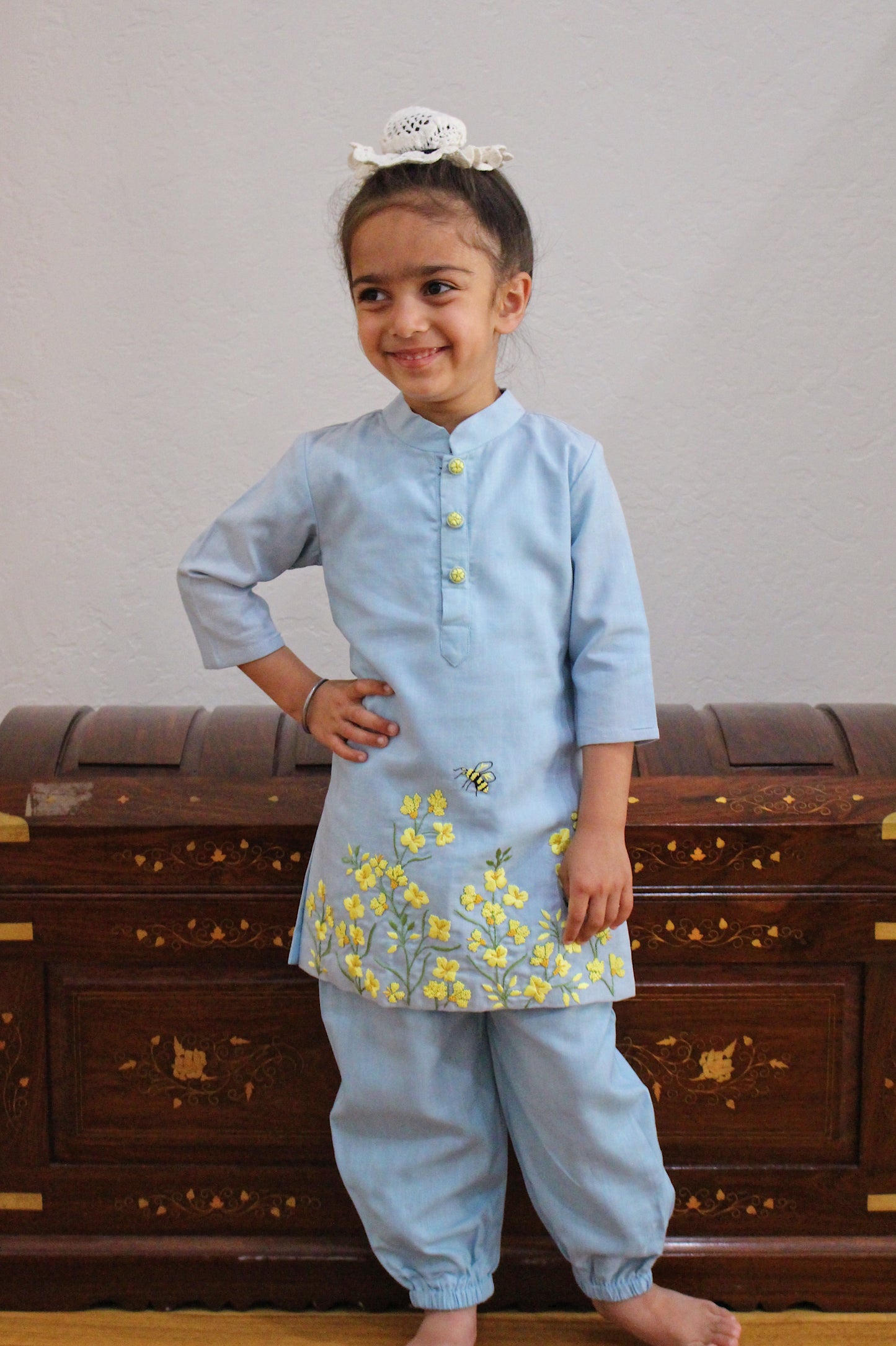 Basant Sky Blue Boys' Kurta Set