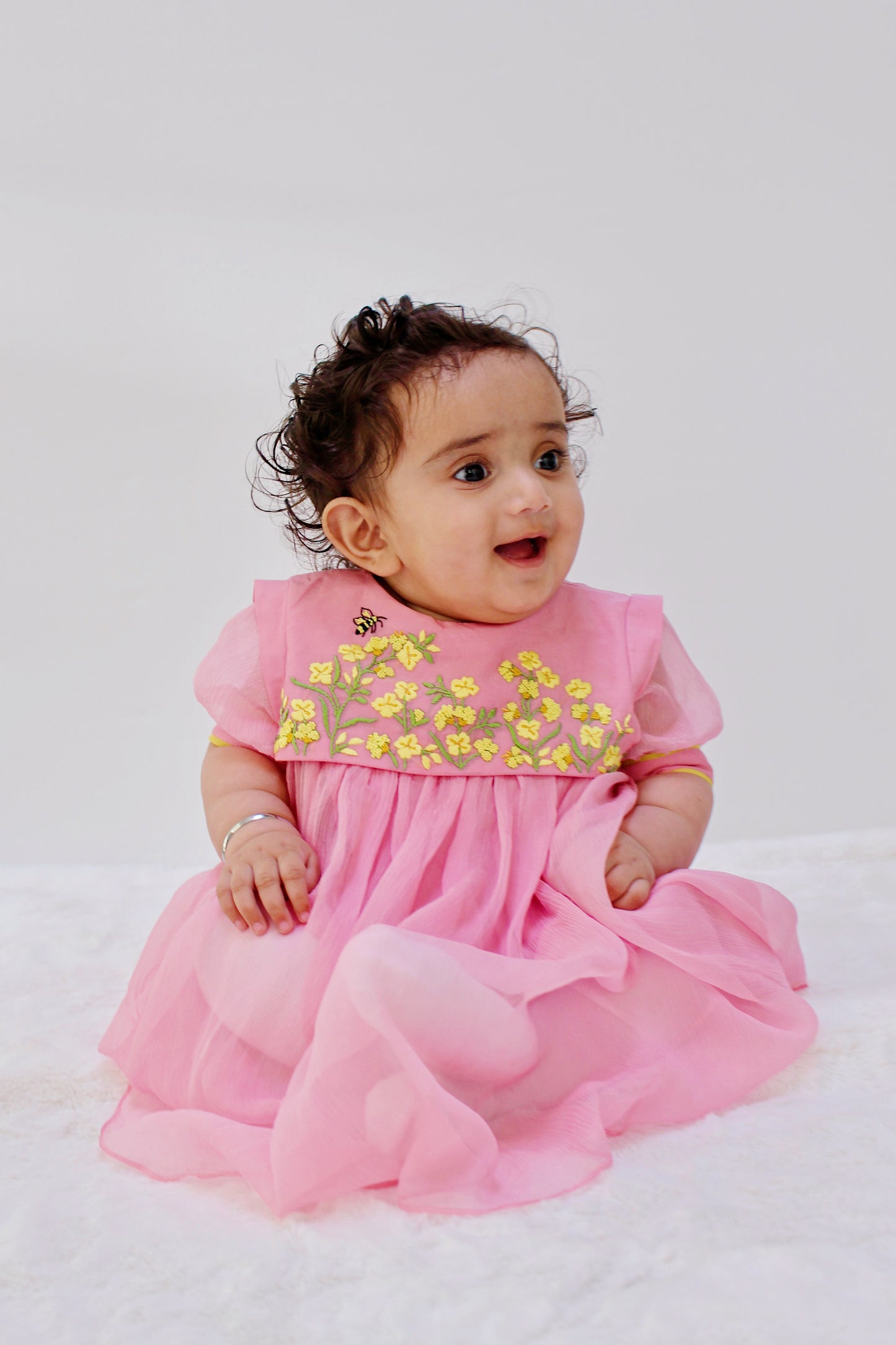 Saras Blossom Pink Baby Girl Romper