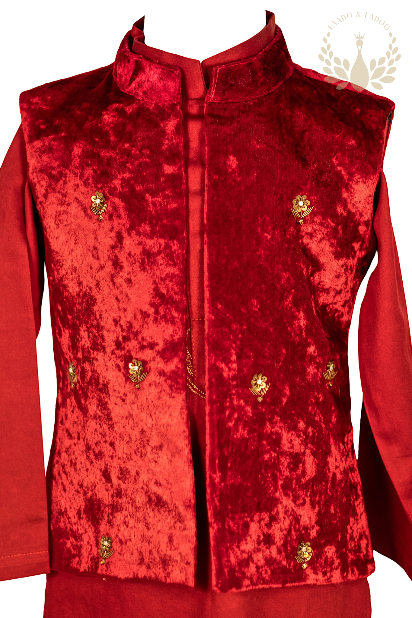 Shehzada Red Kurta Set