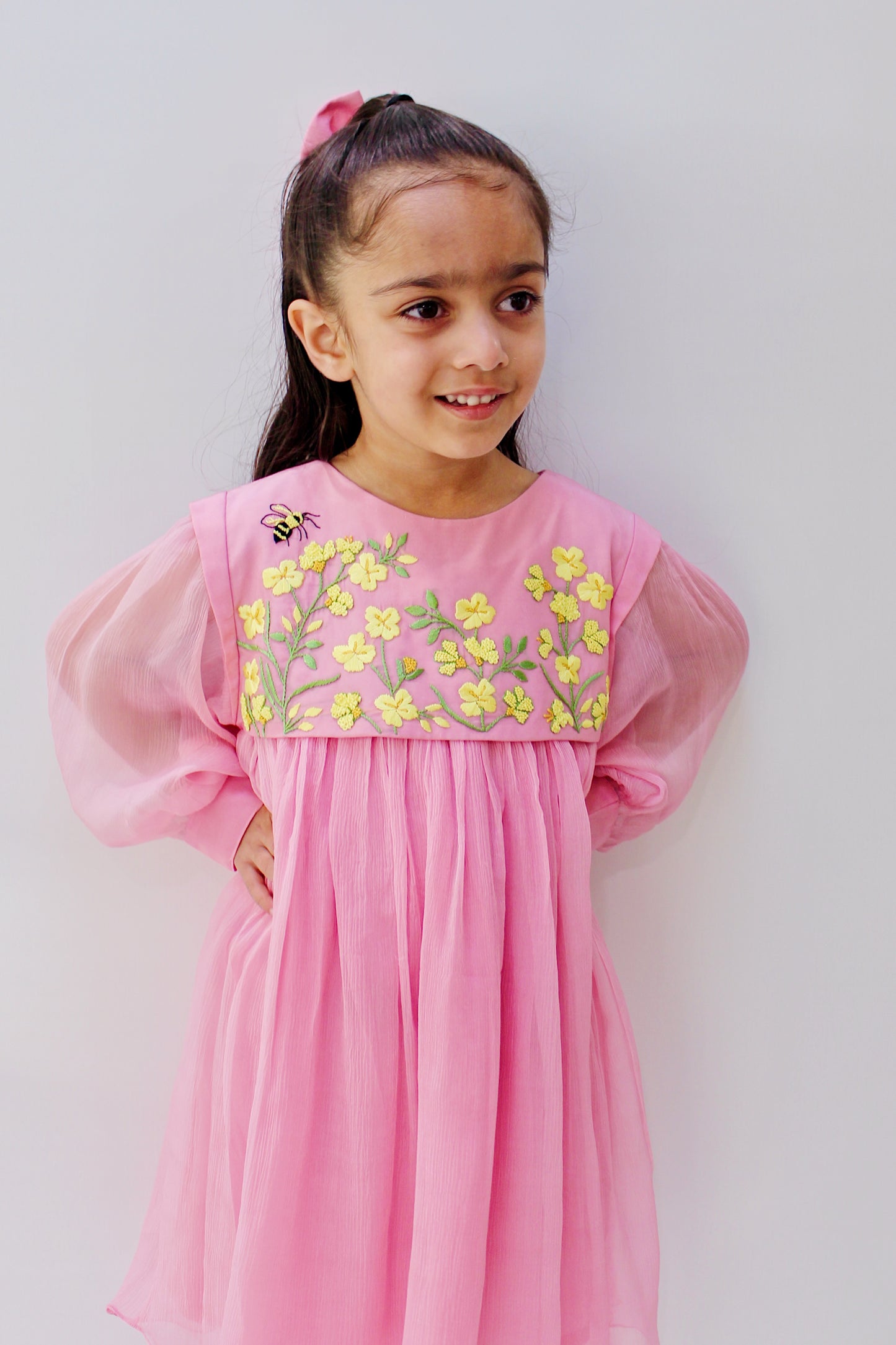 Saras Blossom Pink Frock Set