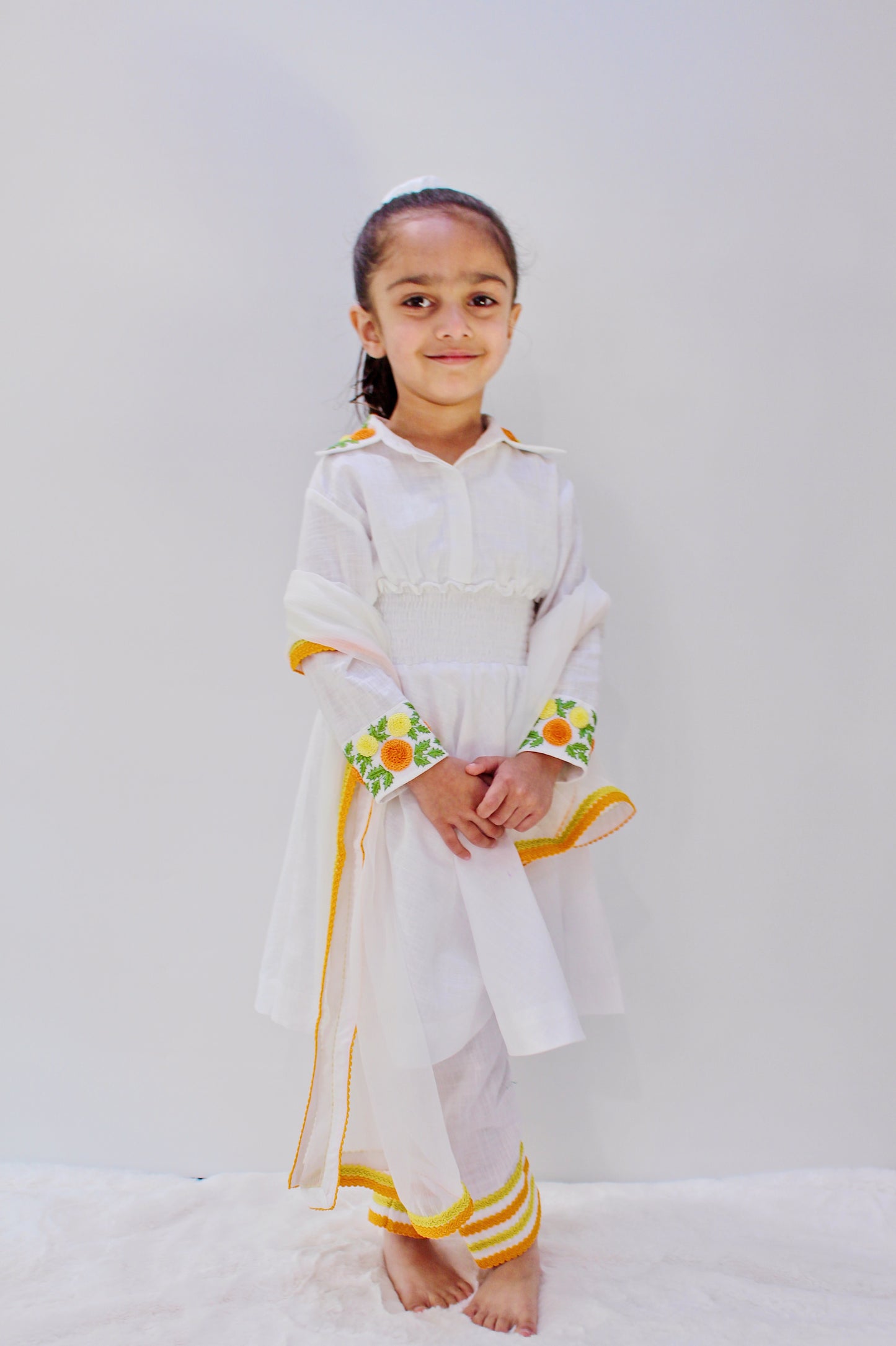 Muskaan White Frock Set