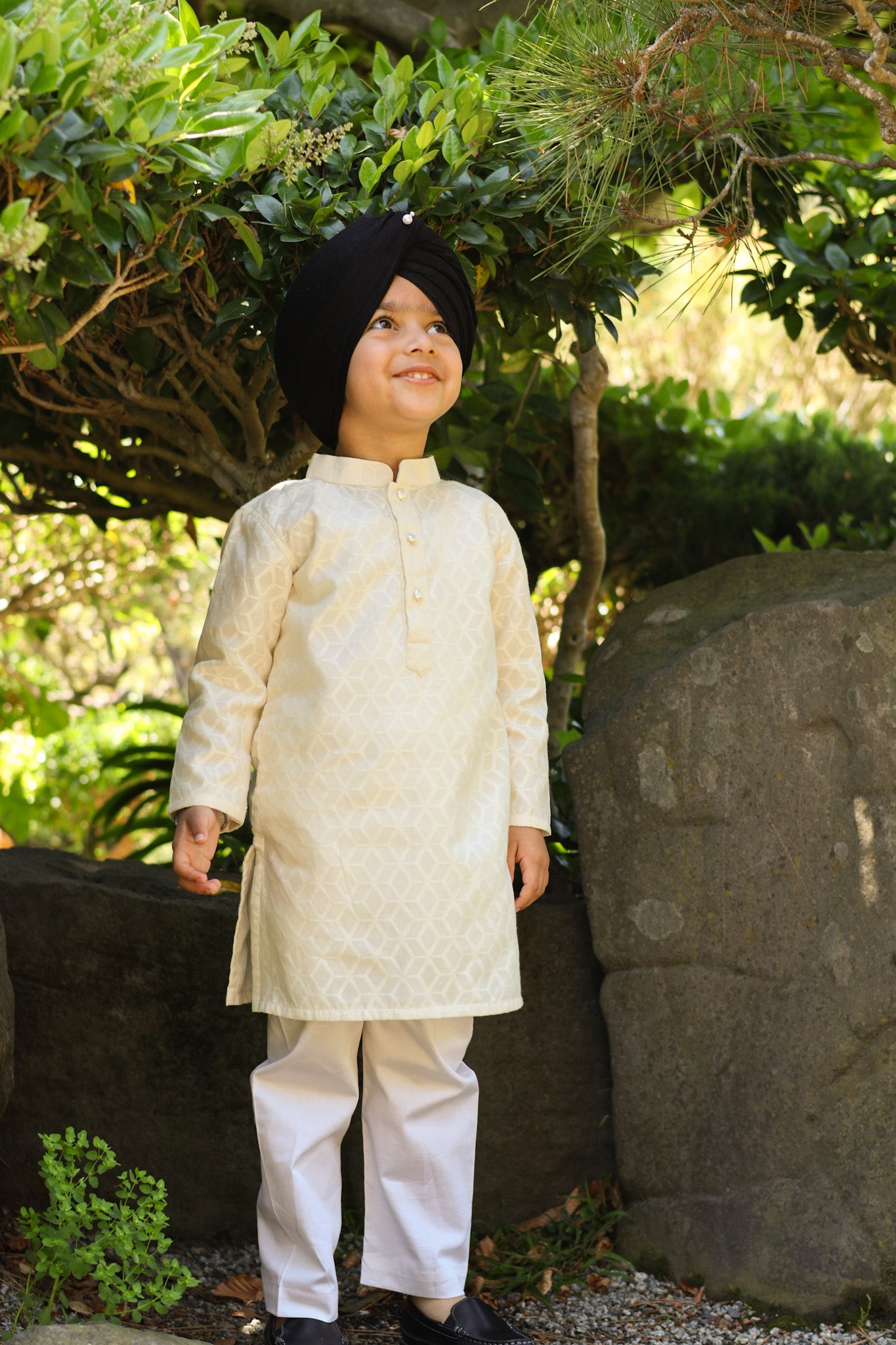 Kaju Katli Boys' Off White Kurta Set