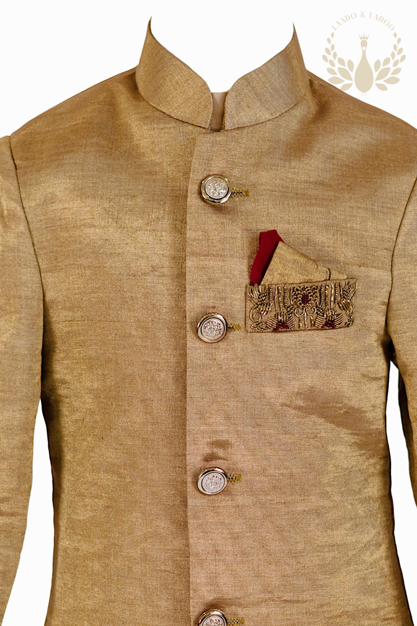 Aaftaab Gold Sherwani Set