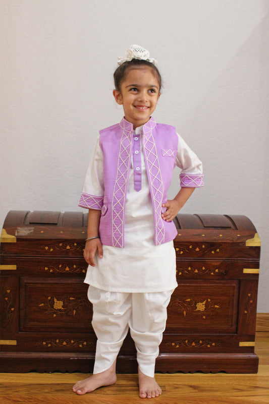 Zayan Lilac Boys' Kurta Set