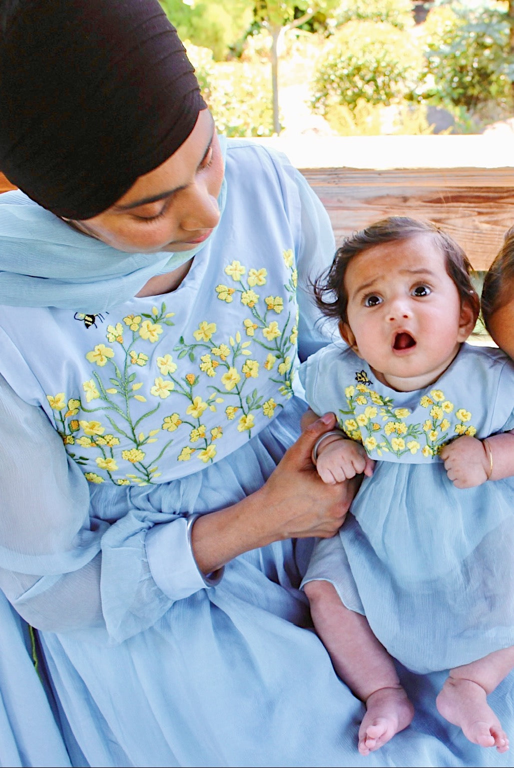 Saras Sky Blue Baby Girl Romper