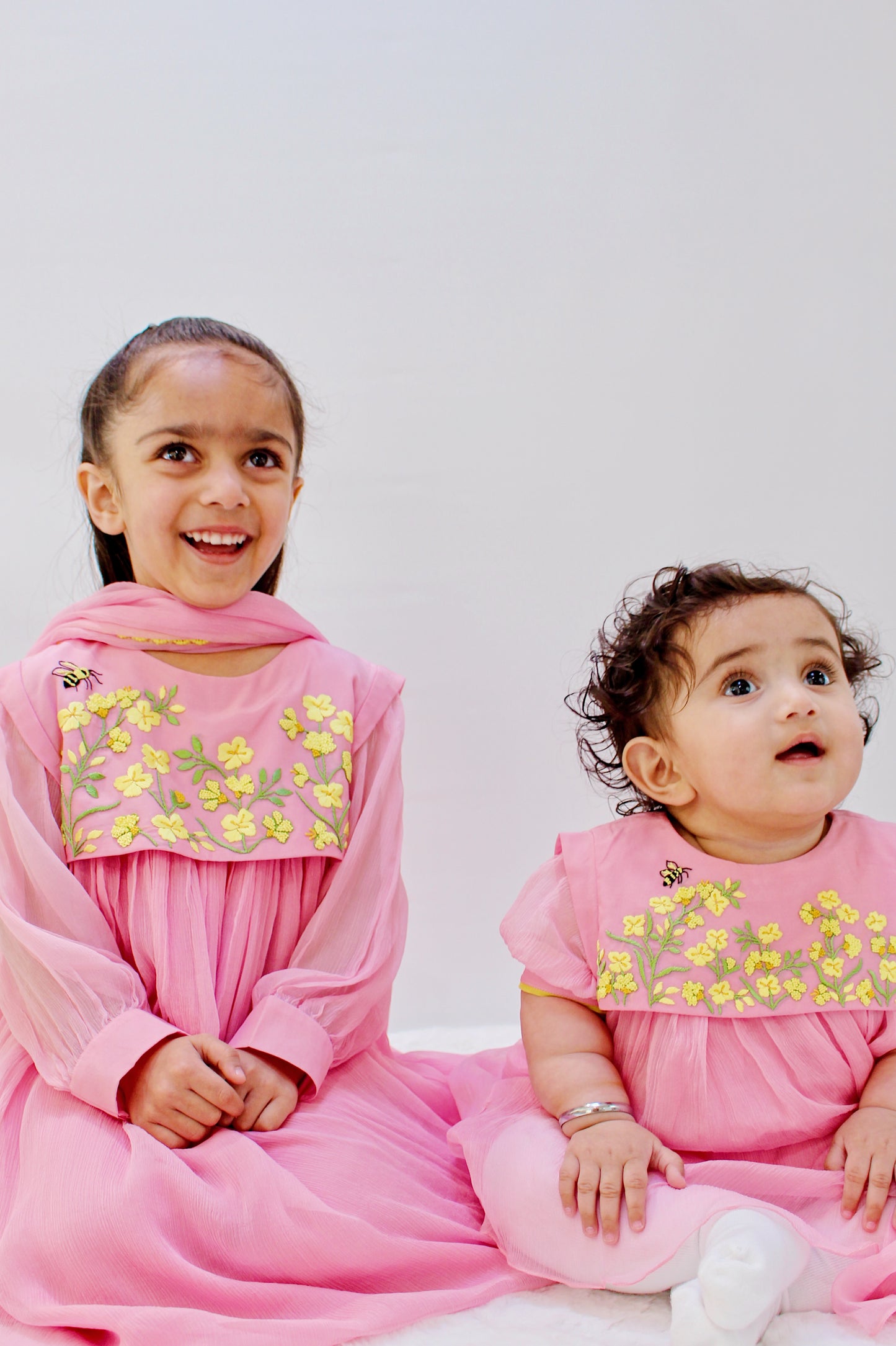 Saras Blossom Pink Frock Set