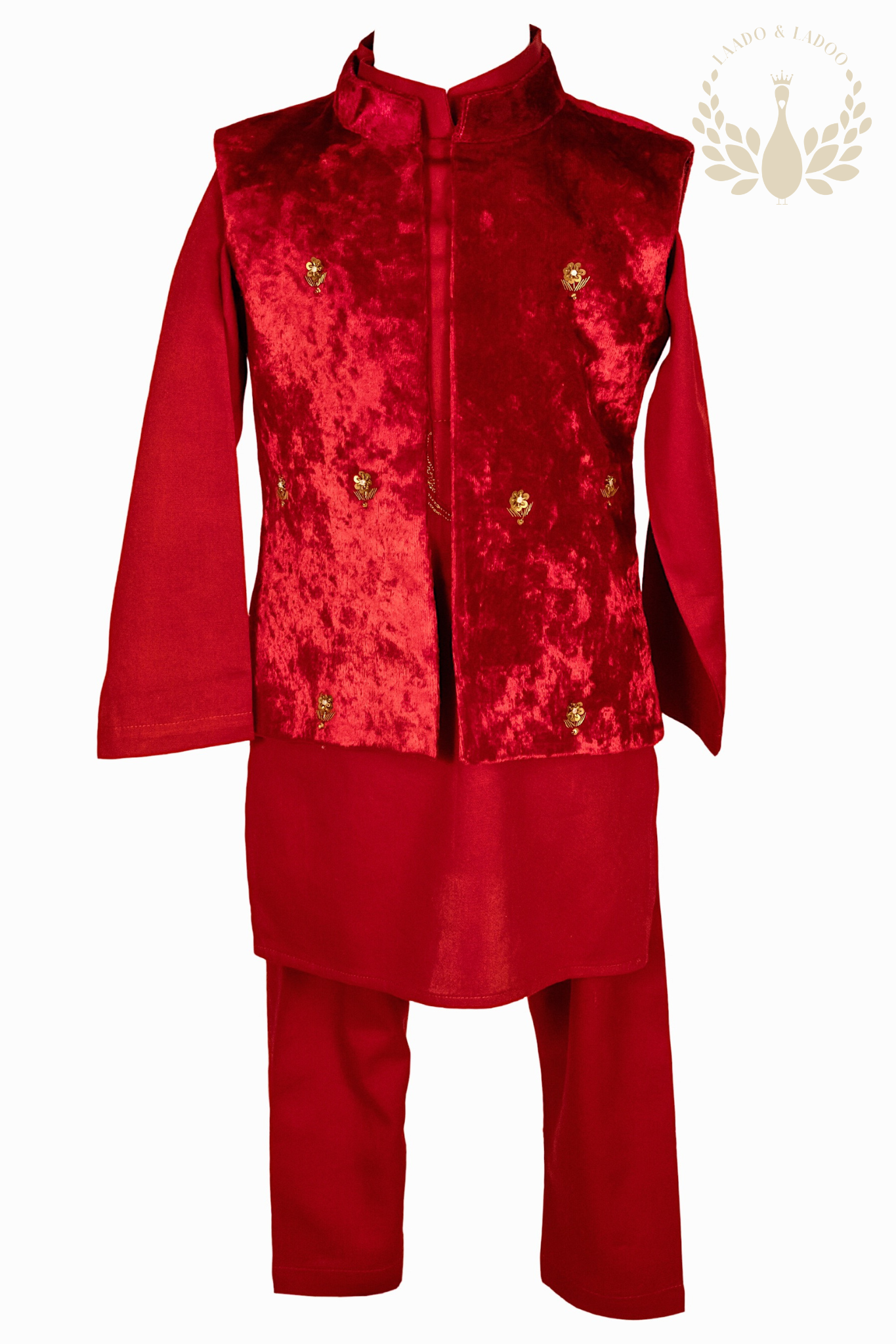 Shehzada Red Kurta Set