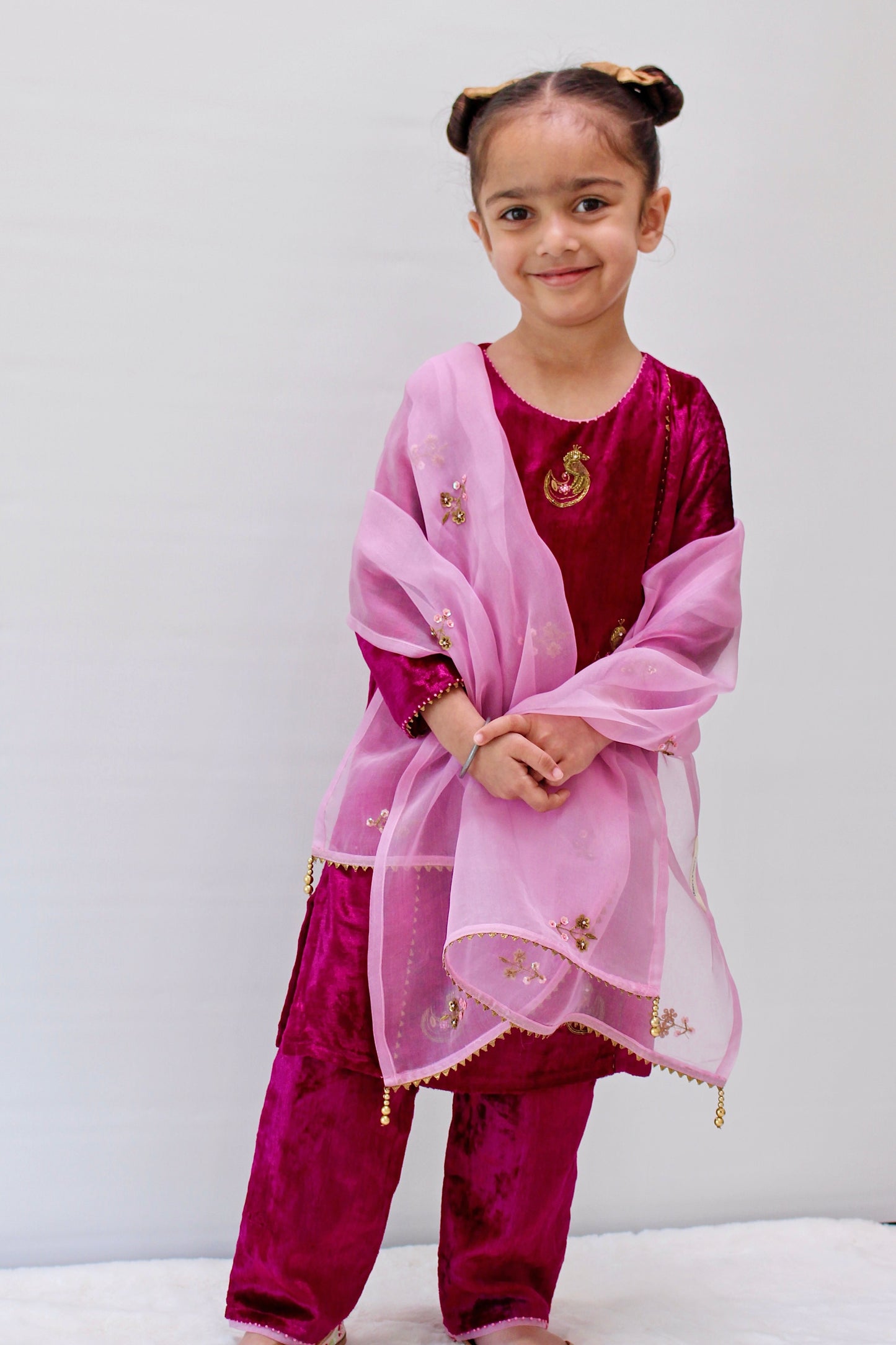 Chenaab Royal Magenta Kurta Set