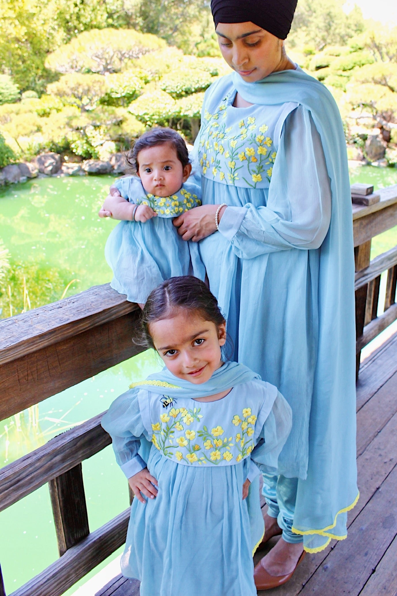 Saras Sky Blue Frock Set