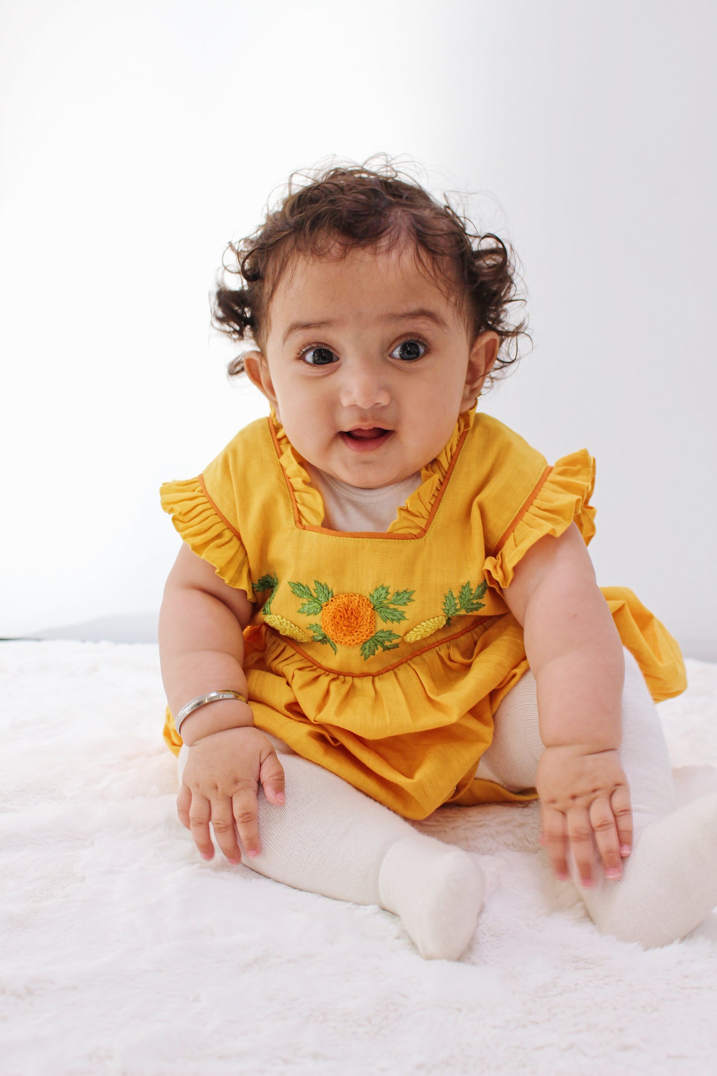 Muskaan Marigold Baby Girl Romper