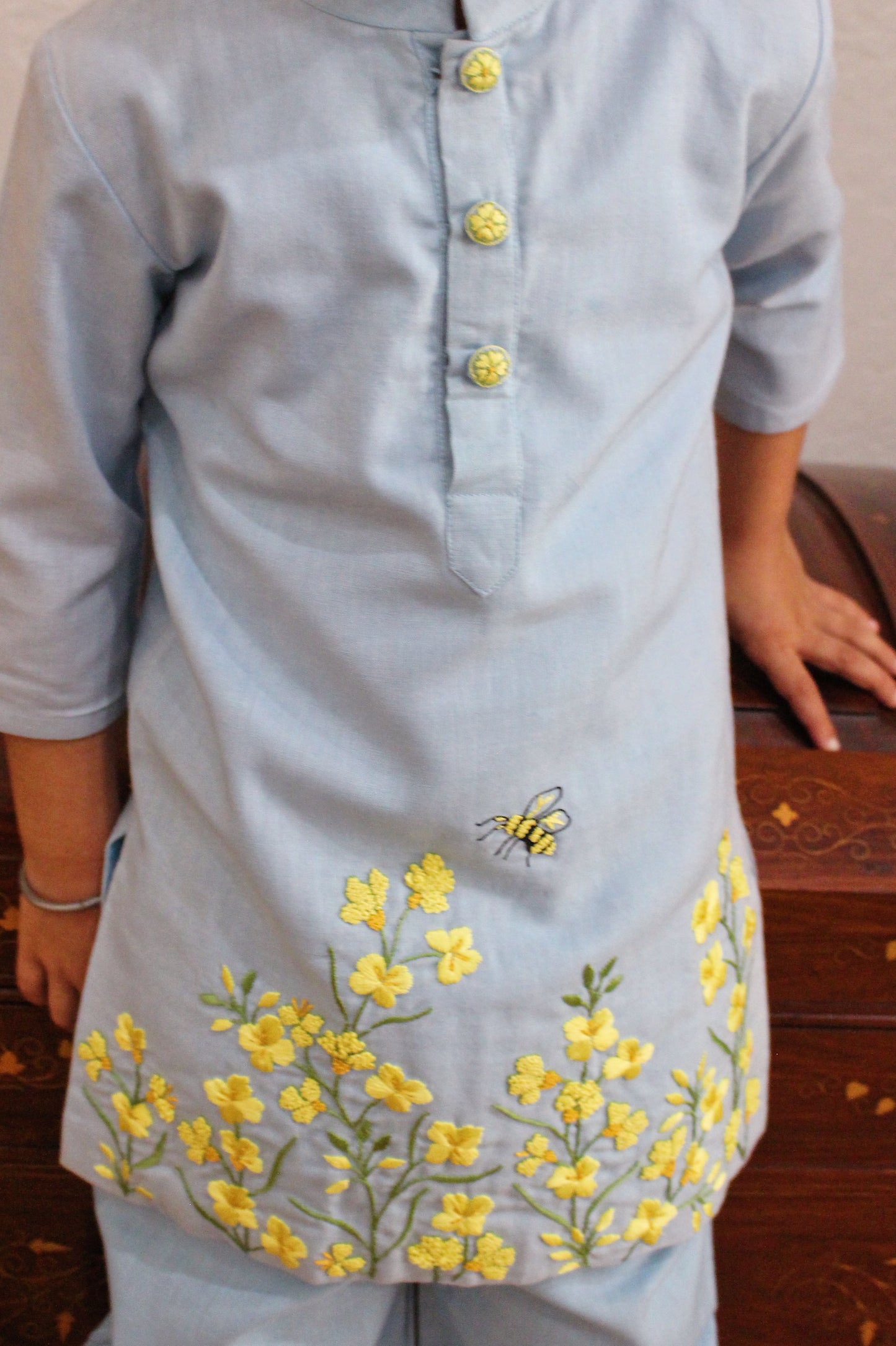 Basant Sky Blue Boys' Kurta Set