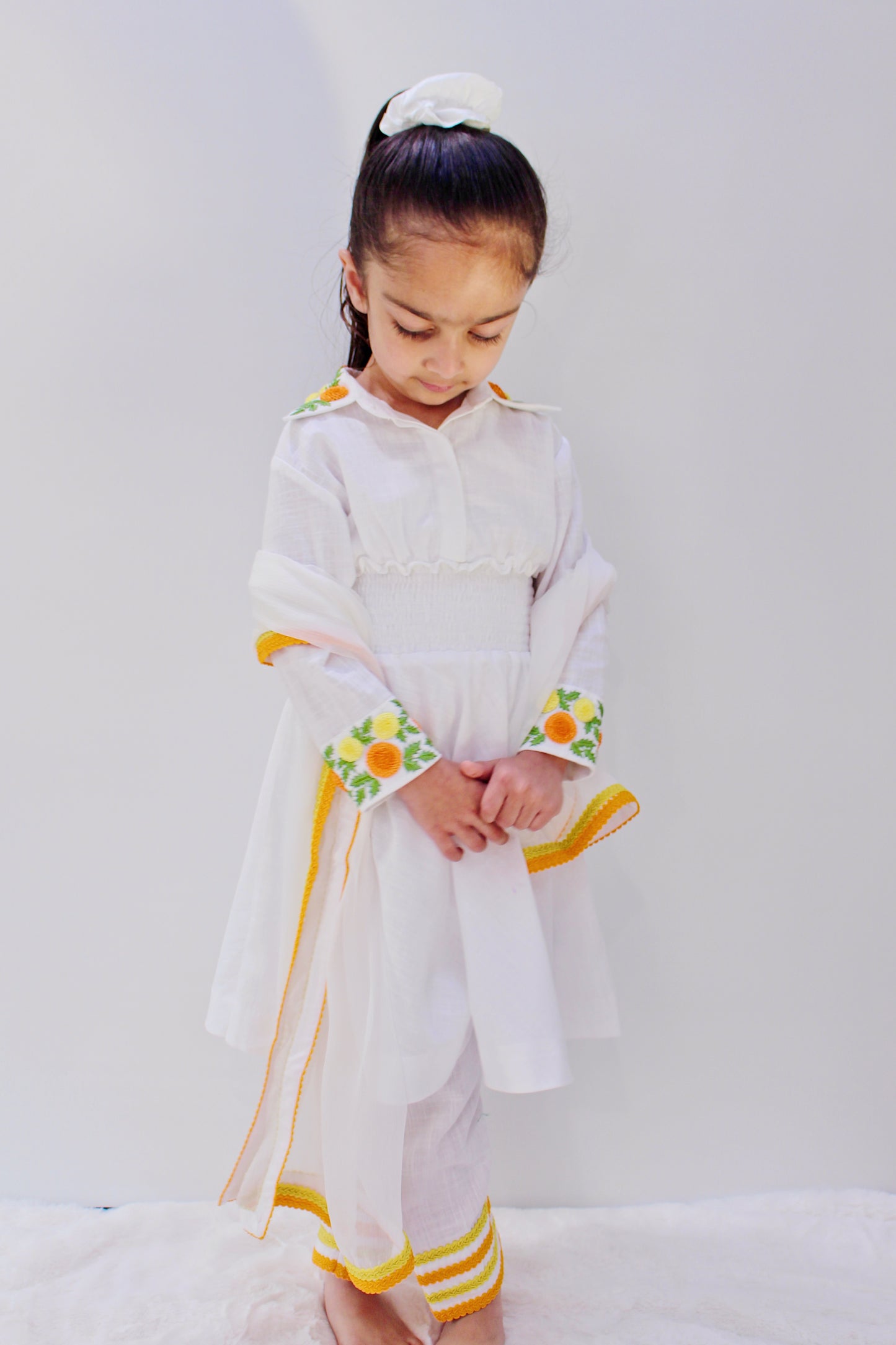 Muskaan White Frock Set
