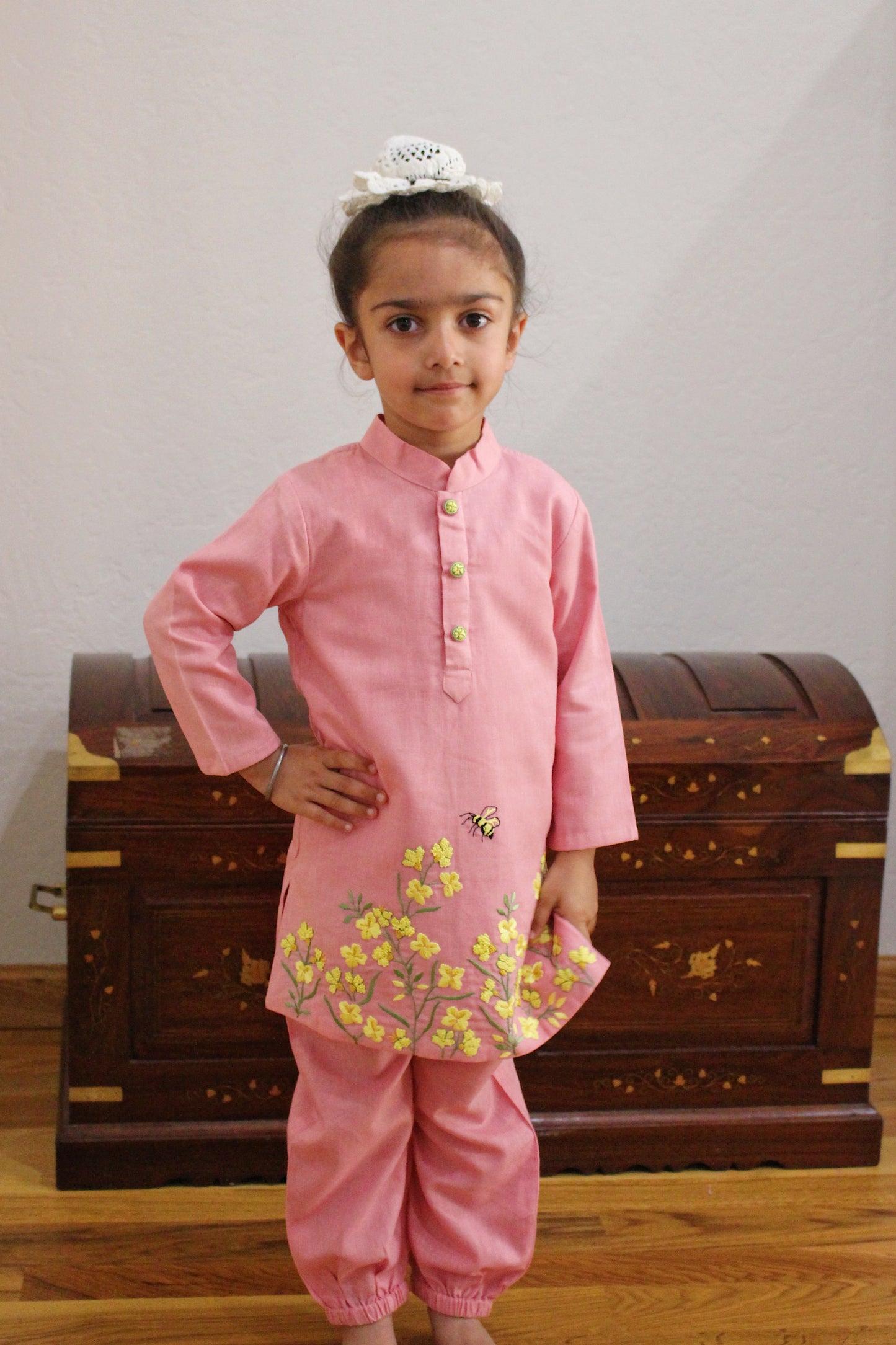 Basant Blossom Pink Boys' Kurta Set