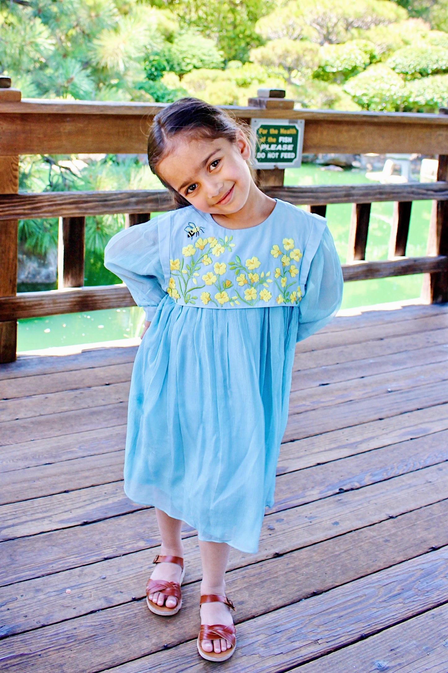 Saras Sky Blue Frock Set