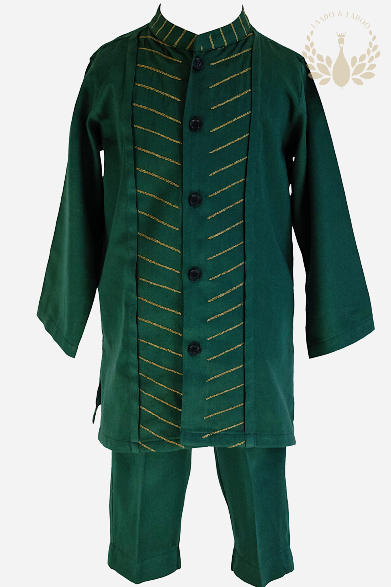 Firdaus Green Kurta Set