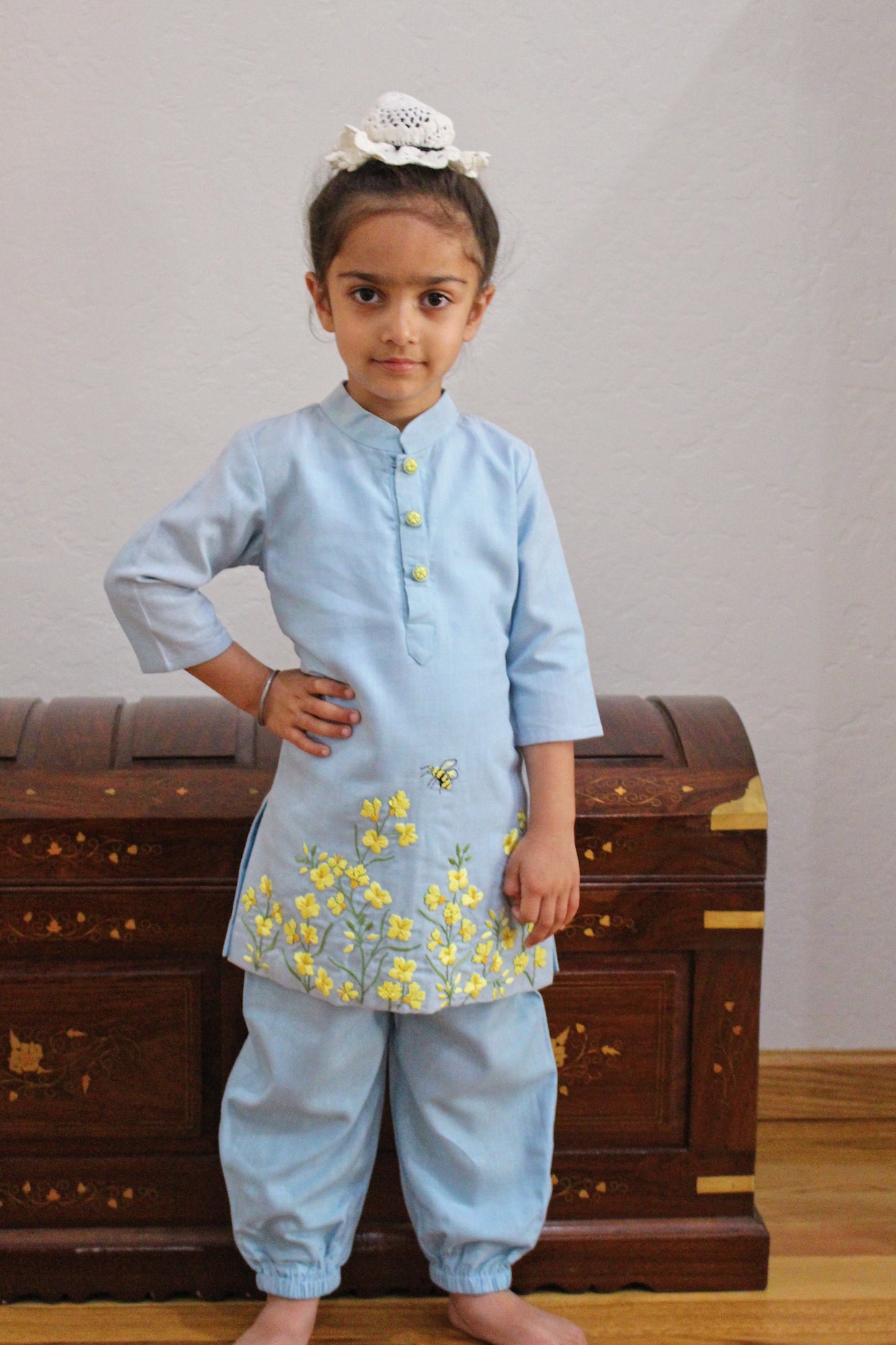 Basant Sky Blue Boys' Kurta Set