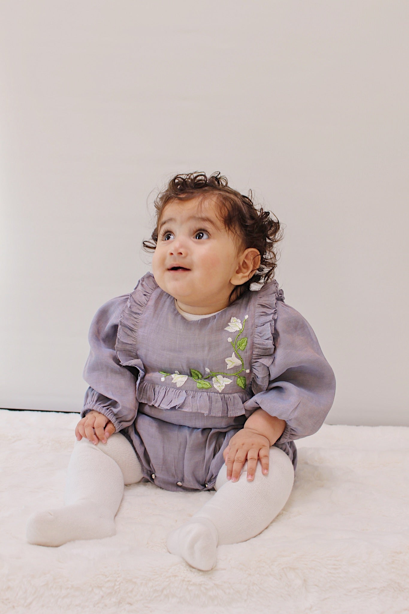 Bahaar Morning Mist Baby Girl Romper