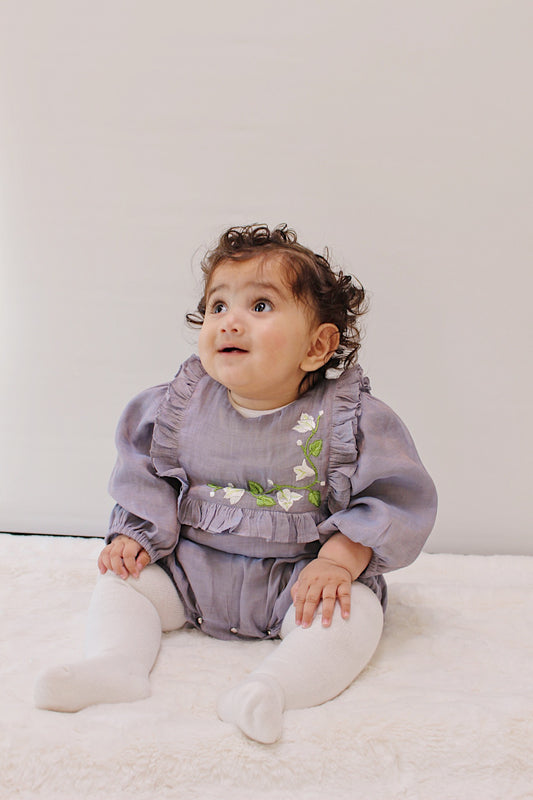 Bahaar Morning Mist Baby Girl Romper