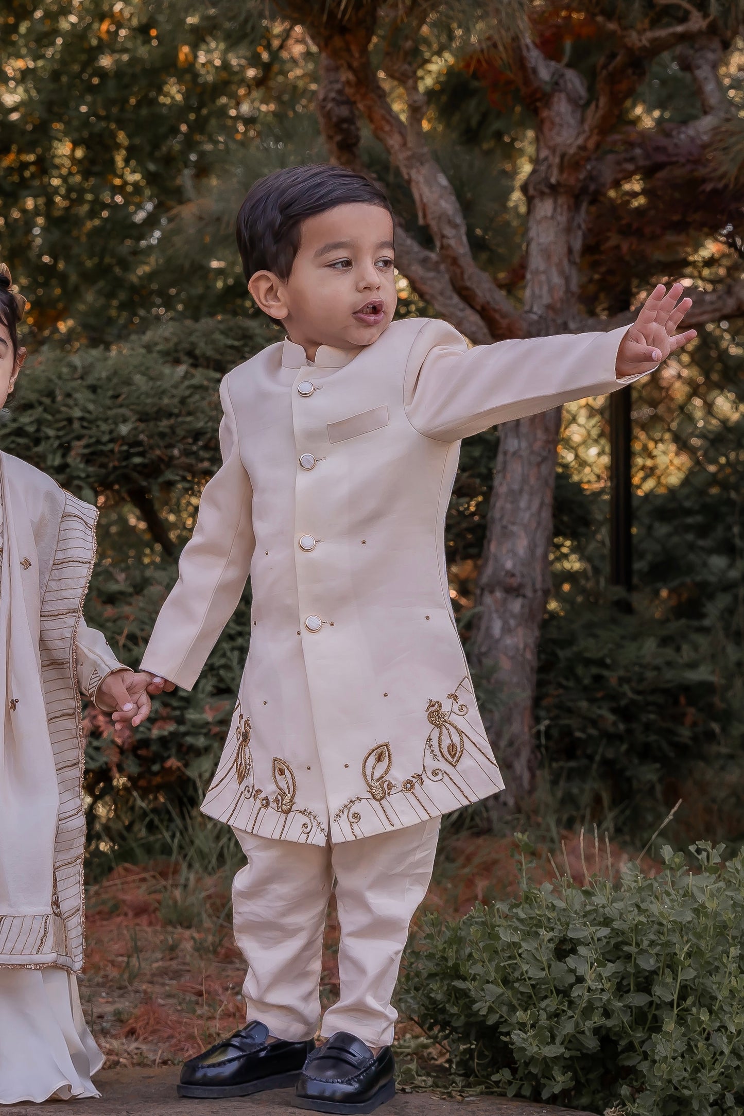 Noor Ivory Sherwani Set